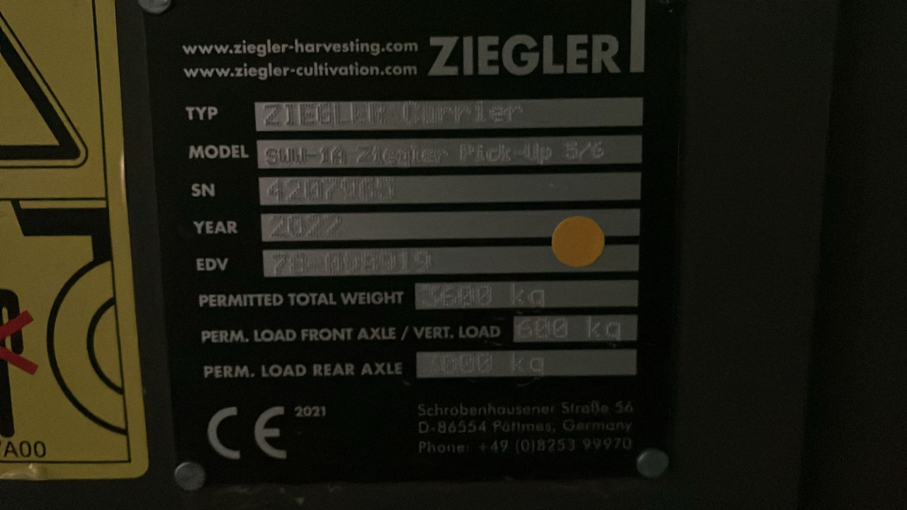 Ziegler ZPU 6001 Pick up 6m - Θεριζοαλωνιστική μηχανή: φωτογραφία 4 Ziegler ZPU 6001 Pick up 6m - Θεριζοαλωνιστική μηχανή: φωτογραφία 4