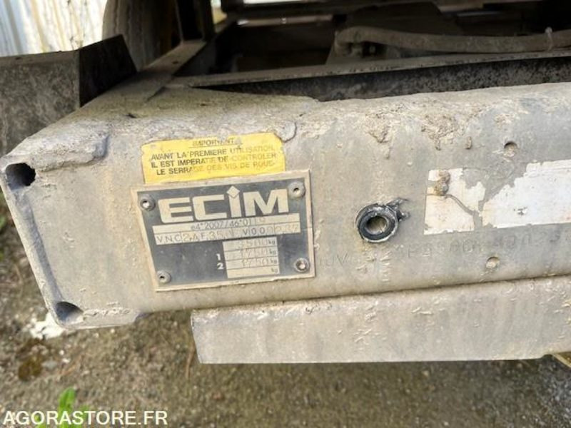 Remorque benne basculante ECIM AF350 - Τρέιλερ μεταφοράς μηχανημάτων: φωτογραφία 5 Remorque benne basculante ECIM AF350 - Τρέιλερ μεταφοράς μηχανημάτων: φωτογραφία 5
