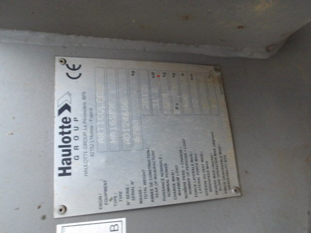 Καλαθοφόρο ανυψωτικό Haulotte HA16SPX 4WD: φωτογραφία 12 Καλαθοφόρο ανυψωτικό Haulotte HA16SPX 4WD: φωτογραφία 12