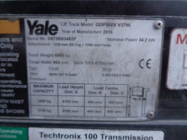 Yale GDP 35 VX - Περονοφόρο όχημα: φωτογραφία 4 Yale GDP 35 VX - Περονοφόρο όχημα: φωτογραφία 4