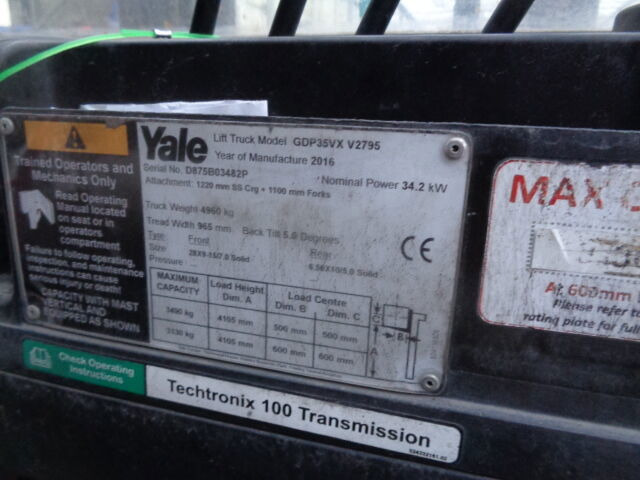 Yale GDP 35 VX - Περονοφόρο όχημα: φωτογραφία 5 Yale GDP 35 VX - Περονοφόρο όχημα: φωτογραφία 5