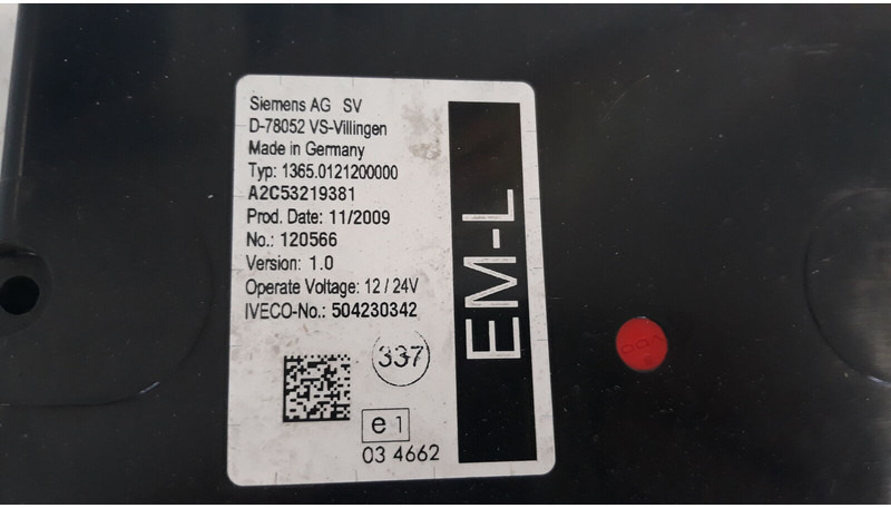 Iveco Eurocargo - Ηλεκτρονική μονάδα ελέγχου για Φορτηγό: φωτογραφία 1 Iveco Eurocargo - Ηλεκτρονική μονάδα ελέγχου για Φορτηγό: φωτογραφία 1