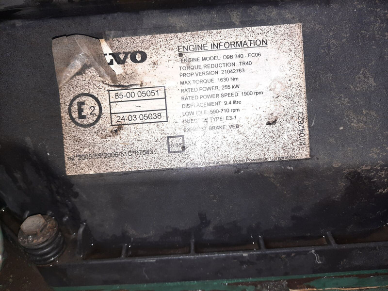 Κινητήρας Volvo D9B380/ D9B-360 .G9A-300 D9B310. D9A.-340: φωτογραφία 12