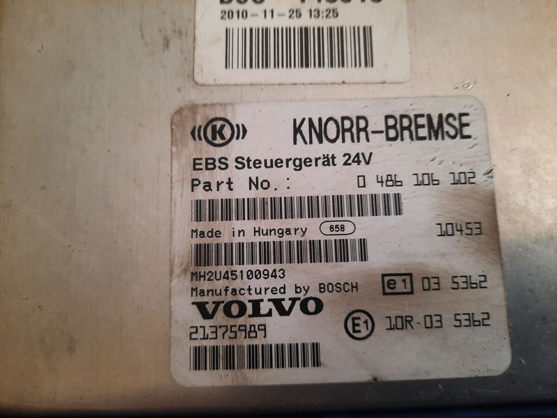 Volvo KNOR-BREMSE EBS 0486106063, 0486106028.\\\\ 0486106050 .\\ 063\\ - Ηλεκτρονική μονάδα ελέγχου: φωτογραφία 4 Volvo KNOR-BREMSE EBS 0486106063, 0486106028.\\\\ 0486106050 .\\ 063\\ - Ηλεκτρονική μονάδα ελέγχου: φωτογραφία 4