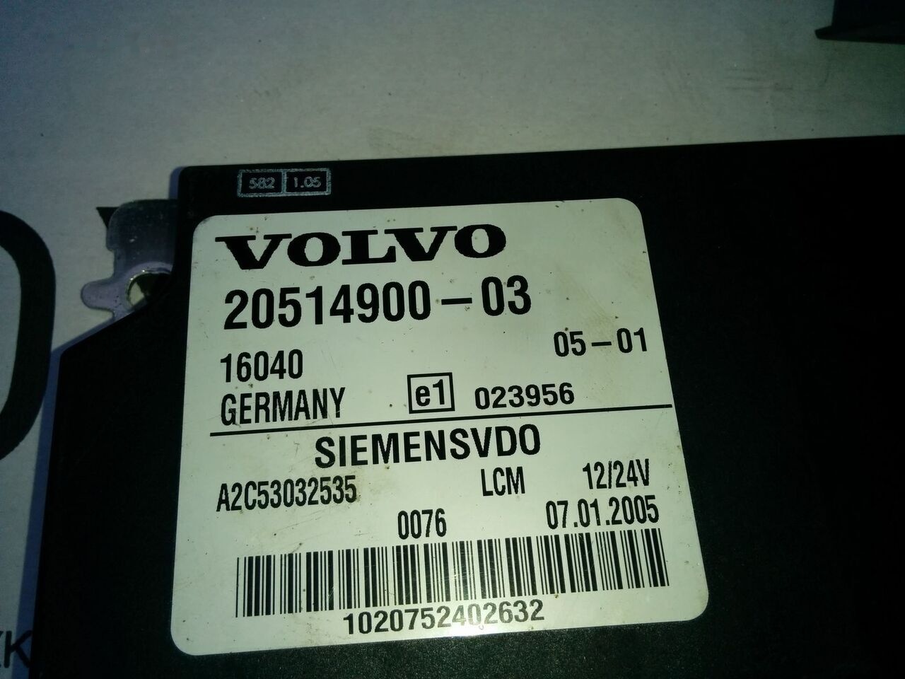 Volvo Siemts VDO 20514900-03 20569213-P03. 20744283-01. 20865208-02. Volvo B12 - Ηλεκτρονική μονάδα ελέγχου για Λεωφορείο: φωτογραφία 1 Volvo Siemts VDO 20514900-03 20569213-P03. 20744283-01. 20865208-02. Volvo B12 - Ηλεκτρονική μονάδα ελέγχου για Λεωφορείο: φωτογραφία 1