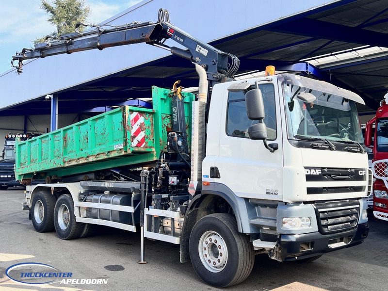 DAF CF 85.410 ATE, Hiab 166, 6x4 Steel spring - Φορτηγό φόρτωσης γάντζου, Φορτηγό με γερανό: φωτογραφία 1 DAF CF 85.410 ATE, Hiab 166, 6x4 Steel spring - Φορτηγό φόρτωσης γάντζου, Φορτηγό με γερανό: φωτογραφία 1