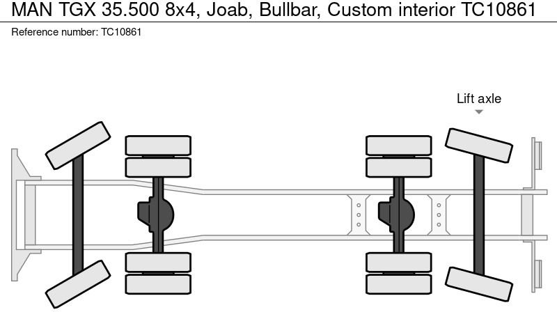 Φορτηγό φόρτωσης γάντζου MAN TGX 35.500 8x4, Joab, Bullbar, Custom interieur: φωτογραφία 13