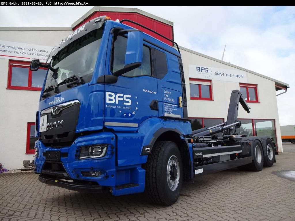 MAN TGS (TG3) 26.510 6x4H-4 BL CH Meiller, Hydrodriv - Φορτηγό φόρτωσης γάντζου: φωτογραφία 1 MAN TGS (TG3) 26.510 6x4H-4 BL CH Meiller, Hydrodriv - Φορτηγό φόρτωσης γάντζου: φωτογραφία 1