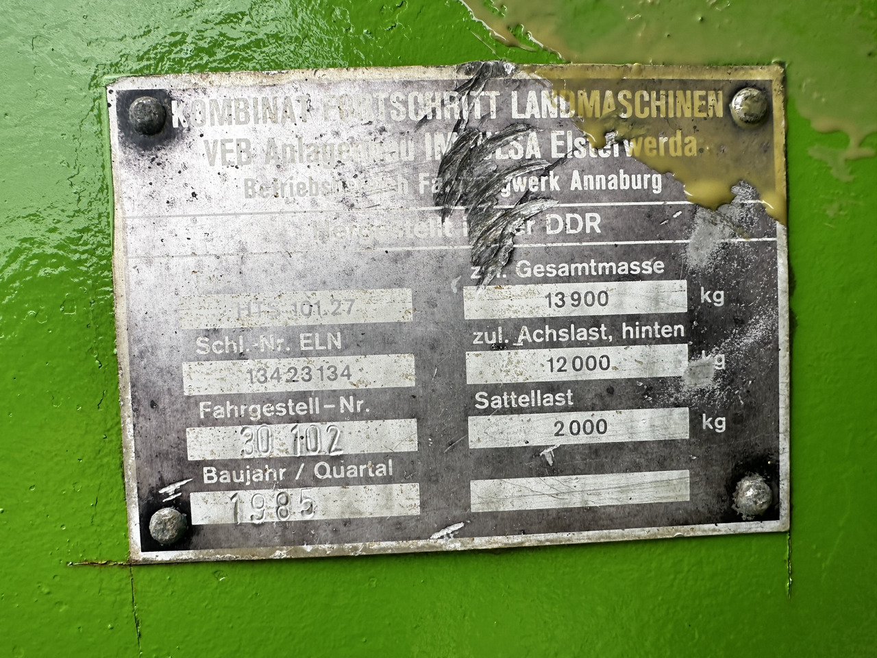 Fortschritt HTS 100.27 - Κοπροδιανομέας υγρής κοπριάς: φωτογραφία 5 Fortschritt HTS 100.27 - Κοπροδιανομέας υγρής κοπριάς: φωτογραφία 5