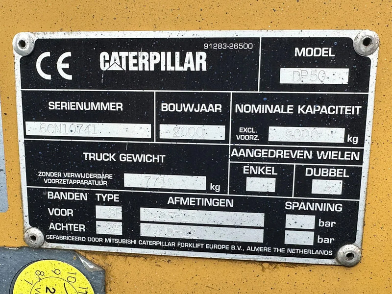 Πετρελαιοκίνητο περονοφόρο Caterpillar DP50 VORKVERSTELLERS +SIDE SHIFT: φωτογραφία 17