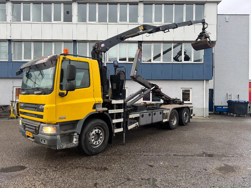DAF CF 75.310 6X2 EURO 5 HMF 1244 Z2 + REMOTE + HIAB 17T HOOK - Φορτηγό φόρτωσης γάντζου, Φορτηγό με γερανό: φωτογραφία 1 DAF CF 75.310 6X2 EURO 5 HMF 1244 Z2 + REMOTE + HIAB 17T HOOK - Φορτηγό φόρτωσης γάντζου, Φορτηγό με γερανό: φωτογραφία 1