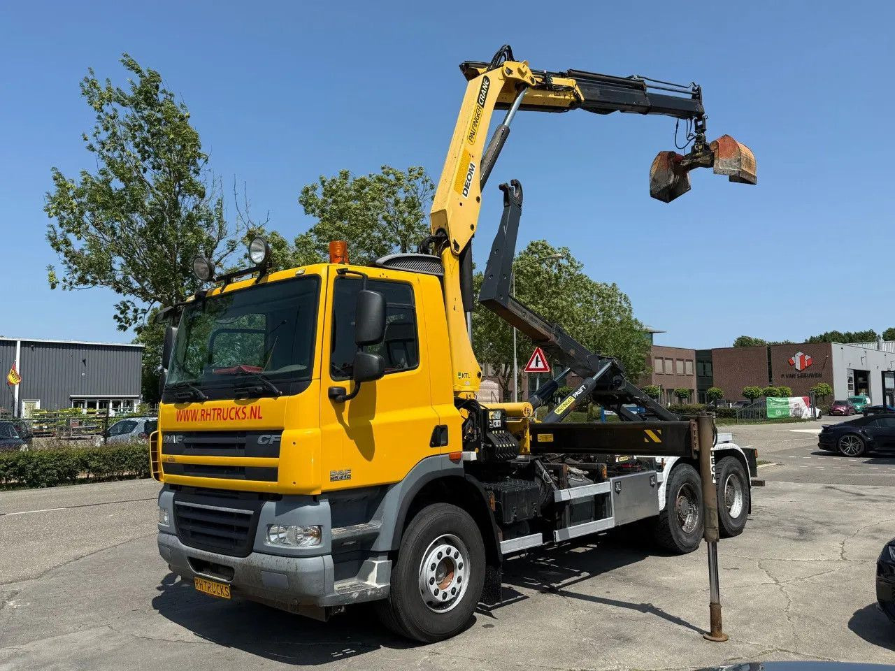 DAF CF 85.410 6X4 - EURO 5 + PALFINGER PK15500 + REM - Φορτηγό φόρτωσης γάντζου, Φορτηγό με γερανό: φωτογραφία 5 DAF CF 85.410 6X4 - EURO 5 + PALFINGER PK15500 + REM - Φορτηγό φόρτωσης γάντζου, Φορτηγό με γερανό: φωτογραφία 5