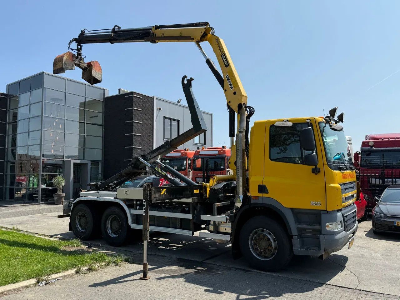 DAF CF 85.410 6X4 - EURO 5 + PALFINGER PK15500 + REM - Φορτηγό φόρτωσης γάντζου, Φορτηγό με γερανό: φωτογραφία 2 DAF CF 85.410 6X4 - EURO 5 + PALFINGER PK15500 + REM - Φορτηγό φόρτωσης γάντζου, Φορτηγό με γερανό: φωτογραφία 2