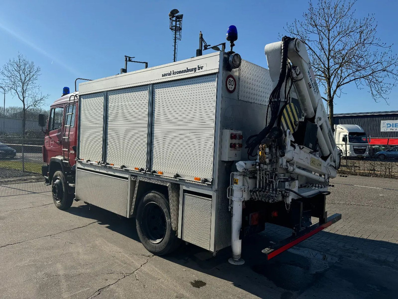 Καινούριο Φορτηγό, Φορτηγό με γερανό Mercedes-Benz 1117 4X2 FIRE TRUCK HIAB 050A ONLY 105787 KM: φωτογραφία 14