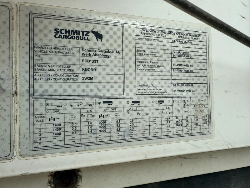 Επικαθήμενο κουρτίνα Schmitz Cargobull 3 AXLE + COIL - DISC BRAKES + SLIDING ROOF: φωτογραφία 16