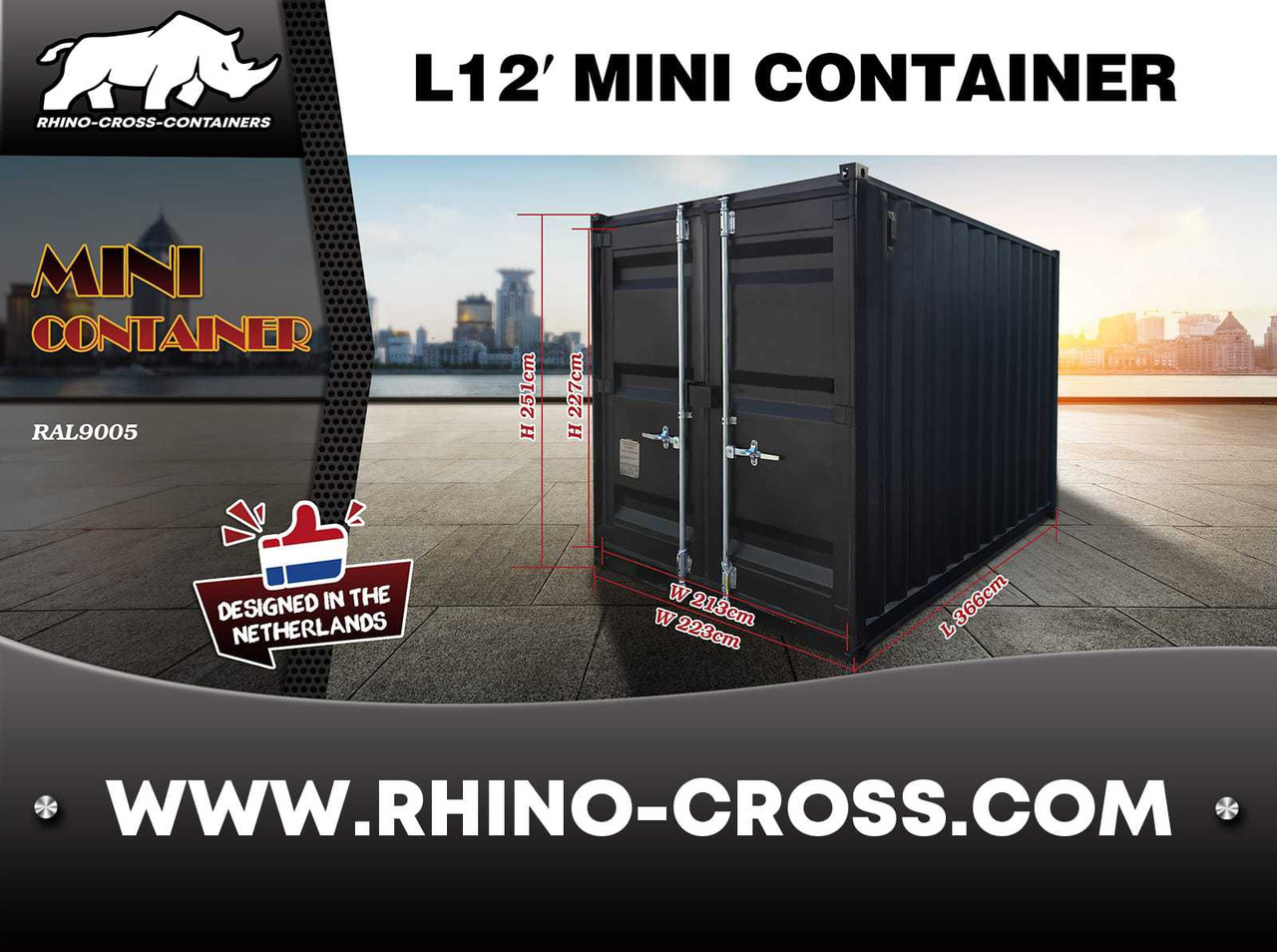 Εμπορευματοκιβώτιο Rhino-cross-containers 12ft: φωτογραφία 6