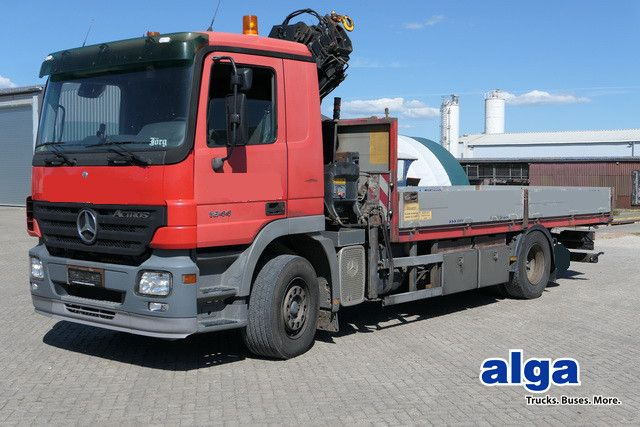 Mercedes-Benz 1844 L Actros 4x2, Hiab 144E-3, Funk, Voll-Luft - Φορτηγό με ανοιχτή καρότσα, Φορτηγό με γερανό: φωτογραφία 1 Mercedes-Benz 1844 L Actros 4x2, Hiab 144E-3, Funk, Voll-Luft - Φορτηγό με ανοιχτή καρότσα, Φορτηγό με γερανό: φωτογραφία 1