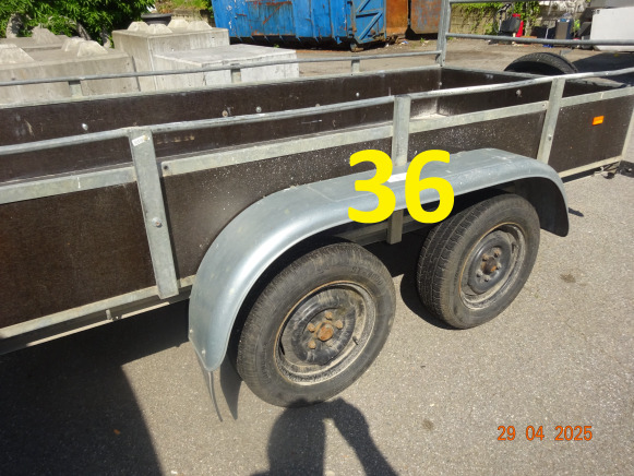 Τρέιλερ 1 remorque double essieux de 3m, freinée, de marque HAPERT, dim. Pneus 165/70/R13: φωτογραφία 7