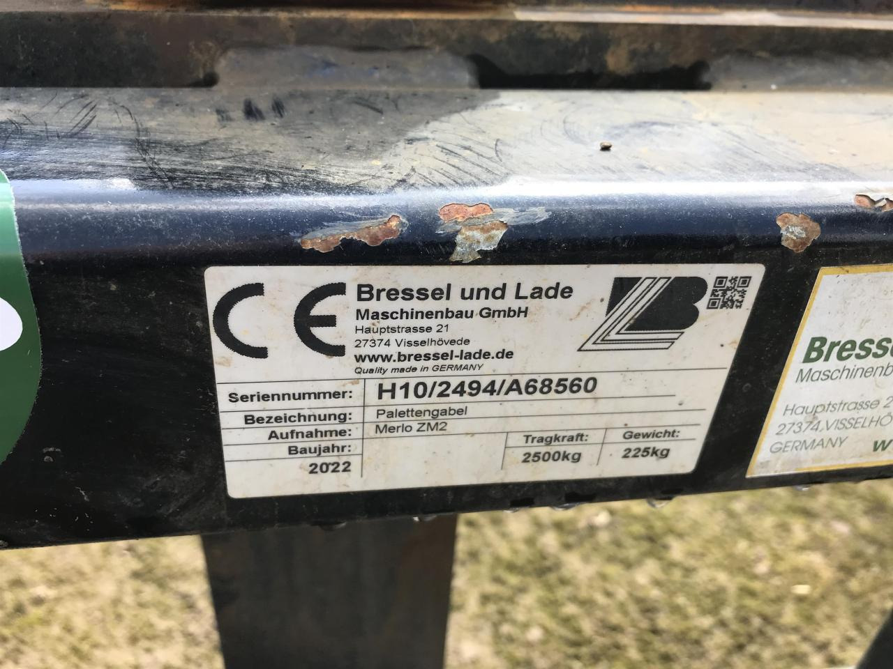 Bressel 2,5 to (1300 mm Zinken) - Πιρούνες για Γεωργικά μηχανήματα: φωτογραφία 4 Bressel 2,5 to (1300 mm Zinken) - Πιρούνες για Γεωργικά μηχανήματα: φωτογραφία 4