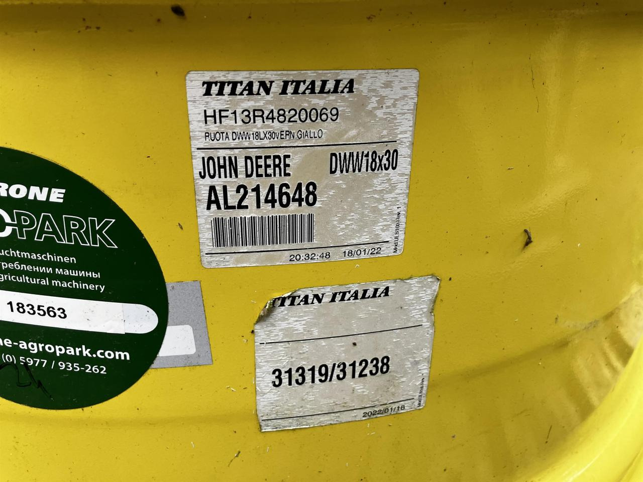 John Deere 18x30 - Ελαστικό για Γεωργικά μηχανήματα: φωτογραφία 4 John Deere 18x30 - Ελαστικό για Γεωργικά μηχανήματα: φωτογραφία 4