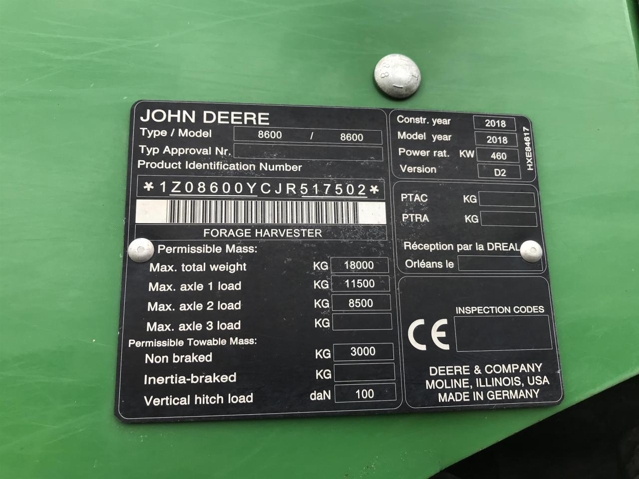 Ενσιρωτική μηχανή John Deere 8600: φωτογραφία 14 Ενσιρωτική μηχανή John Deere 8600: φωτογραφία 14