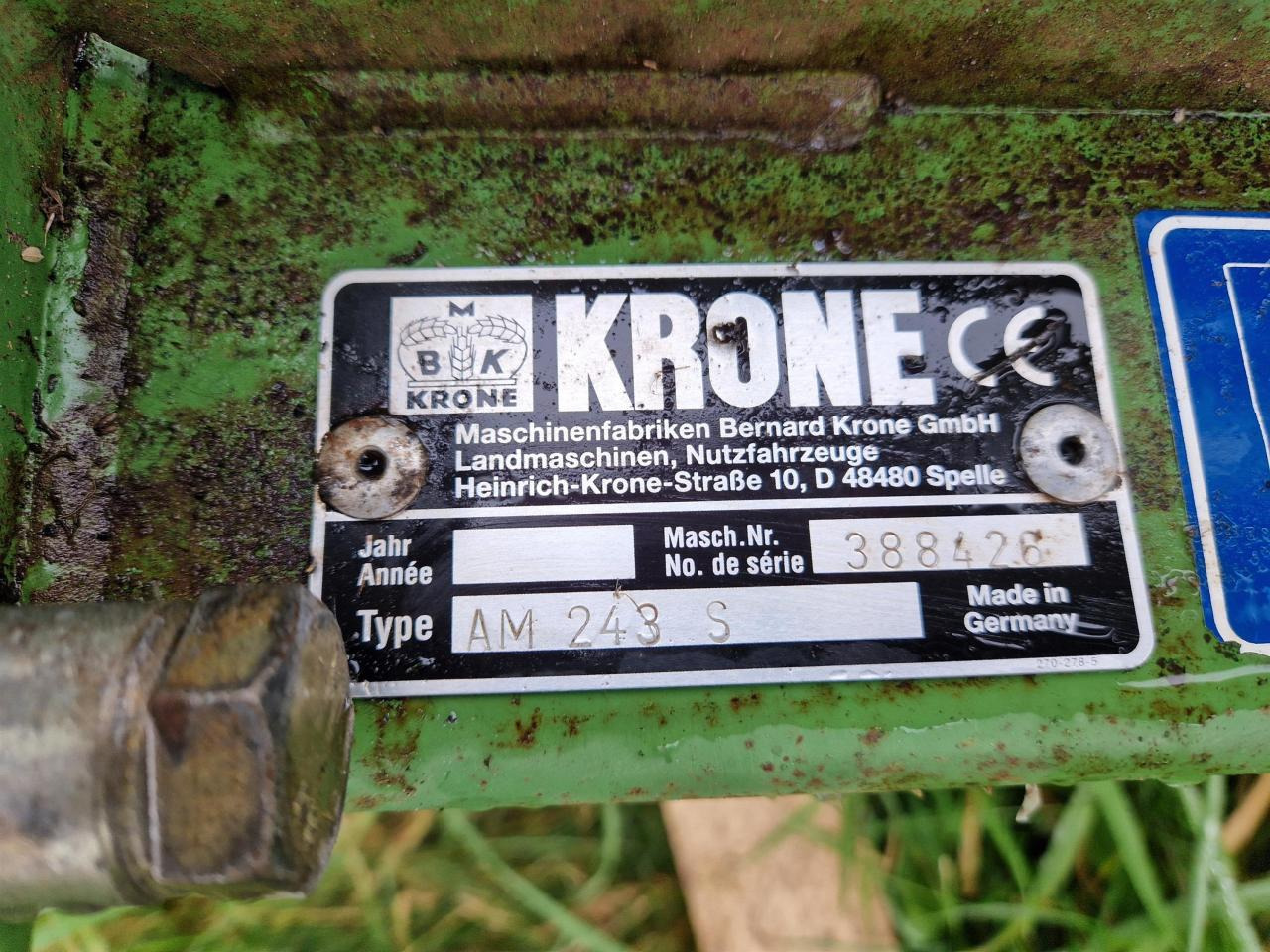 Krone AM 243S - Χορτοκοπτικό: φωτογραφία 5 Krone AM 243S - Χορτοκοπτικό: φωτογραφία 5