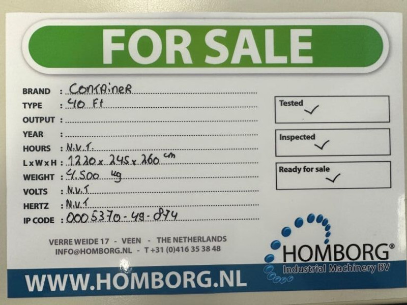 Εμπορευματοκιβώτιο Container 40 ft container High Cube used Container: φωτογραφία 13