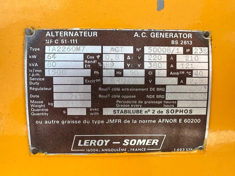 Ford Leroy Somer 80 kVA noodstroom generatorset ex Emergency 119 hours ! - Βιομηχανική γεννήτρια: φωτογραφία 5 Ford Leroy Somer 80 kVA noodstroom generatorset ex Emergency 119 hours ! - Βιομηχανική γεννήτρια: φωτογραφία 5
