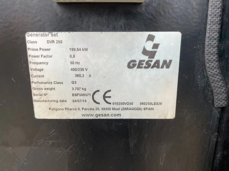 Βιομηχανική γεννήτρια GESAN DVR 250 Volvo Penta - Leroy Somer 250 kVA silent generatorset: φωτογραφία 9 Βιομηχανική γεννήτρια GESAN DVR 250 Volvo Penta - Leroy Somer 250 kVA silent generatorset: φωτογραφία 9