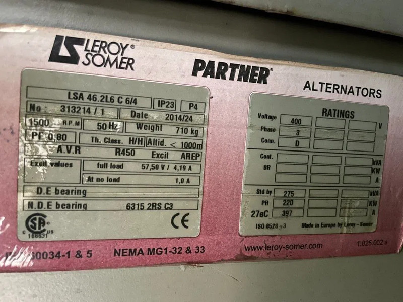 Βιομηχανική γεννήτρια GESAN DVR 250 Volvo Penta - Leroy Somer 250 kVA silent generatorset: φωτογραφία 18 Βιομηχανική γεννήτρια GESAN DVR 250 Volvo Penta - Leroy Somer 250 kVA silent generatorset: φωτογραφία 18