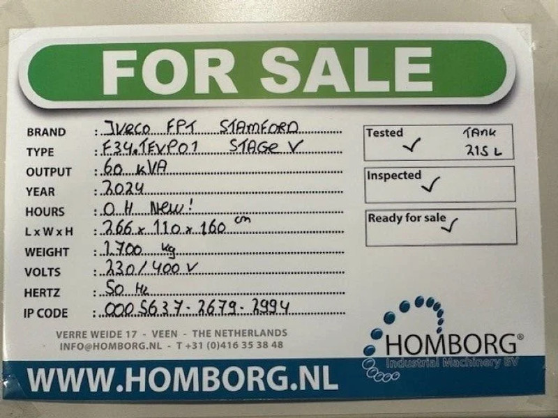 Iveco FPT Stage 5 Stamford 60 kVA Rental Silent generatorset Stage V New - Βιομηχανική γεννήτρια: φωτογραφία 2 Iveco FPT Stage 5 Stamford 60 kVA Rental Silent generatorset Stage V New - Βιομηχανική γεννήτρια: φωτογραφία 2