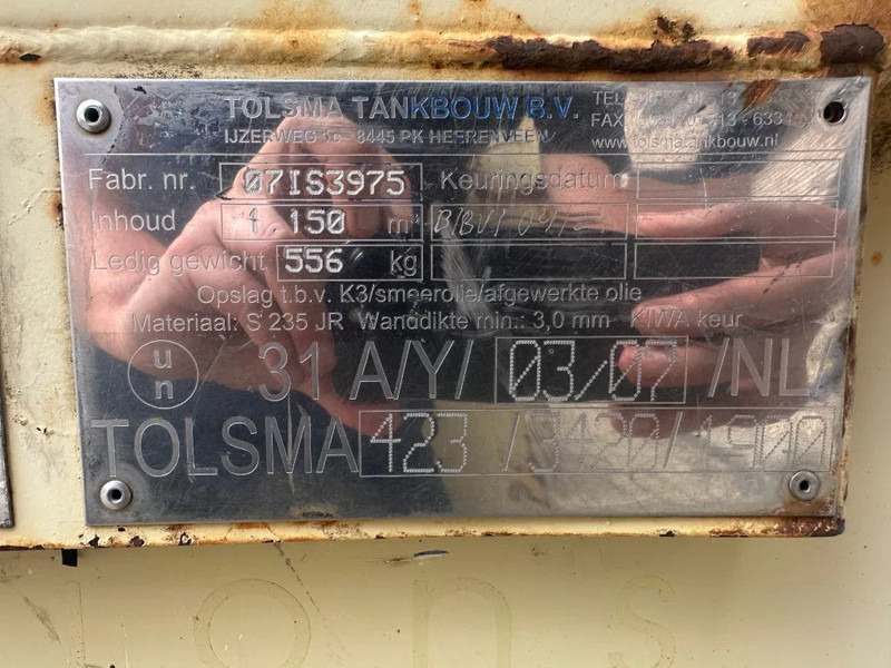 Tolsma Kiwa IBC 1150 liter Dieseltank Milieutank - Εμπορευματοκιβώτιο: φωτογραφία 3 Tolsma Kiwa IBC 1150 liter Dieseltank Milieutank - Εμπορευματοκιβώτιο: φωτογραφία 3