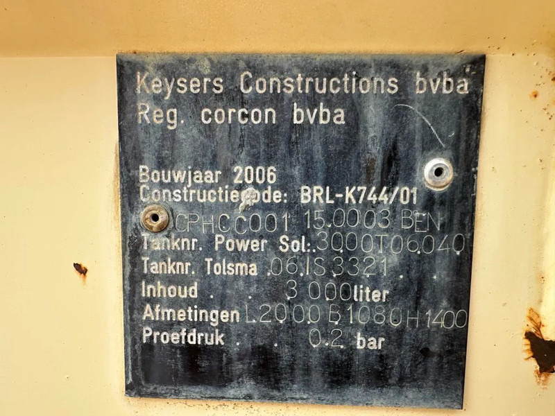 Δεξαμενή αποθήκευσης Tolsma Kiwa IBC 3000 liter Dieseltank Milieutank: φωτογραφία 8 Δεξαμενή αποθήκευσης Tolsma Kiwa IBC 3000 liter Dieseltank Milieutank: φωτογραφία 8