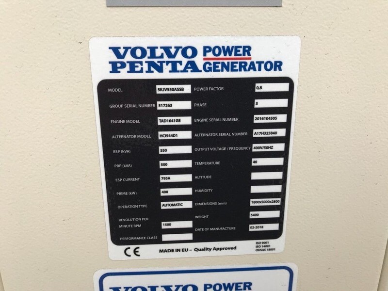 Volvo Stamford 550 KVA TAD 1641 GE Super Silent Nieuw - Βιομηχανική γεννήτρια: φωτογραφία 4 Volvo Stamford 550 KVA TAD 1641 GE Super Silent Nieuw - Βιομηχανική γεννήτρια: φωτογραφία 4