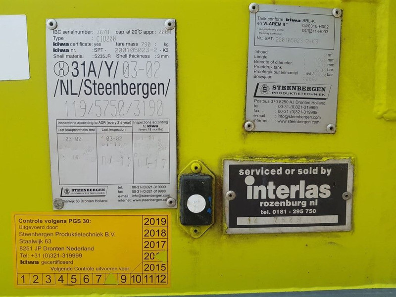 Dieseltank Steenbergen 2000 liter Kiwa IBC Dieseltank met handpomp - Δεξαμενή αποθήκευσης: φωτογραφία 3 Dieseltank Steenbergen 2000 liter Kiwa IBC Dieseltank met handpomp - Δεξαμενή αποθήκευσης: φωτογραφία 3