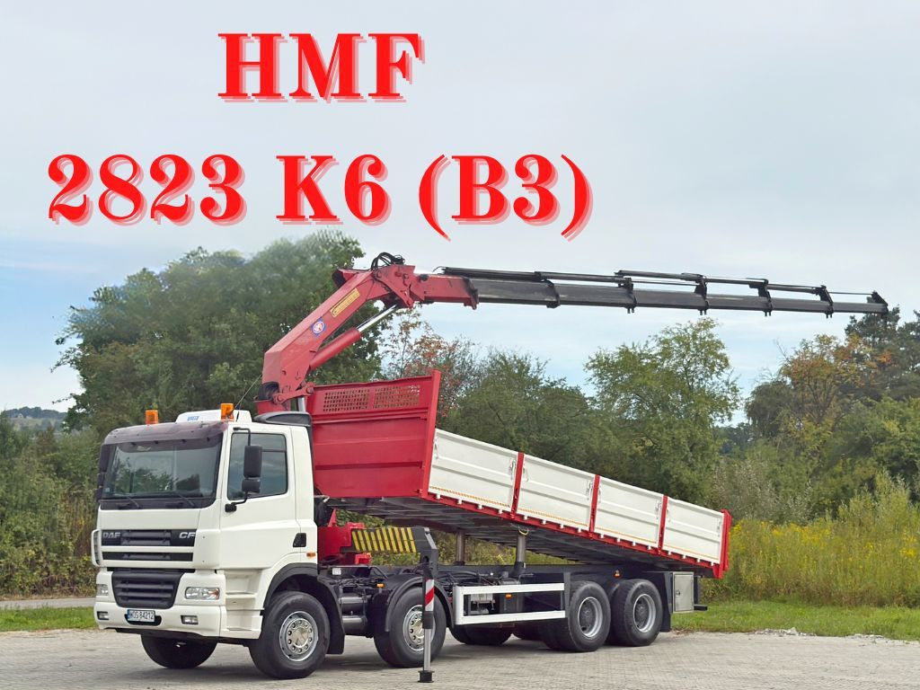 DAF CF 85.380 * HMF 2823 K6 (B3) + FUNK * 8x4 * TOP - Φορτηγό με γερανό: φωτογραφία 1 DAF CF 85.380 * HMF 2823 K6 (B3) + FUNK * 8x4 * TOP - Φορτηγό με γερανό: φωτογραφία 1