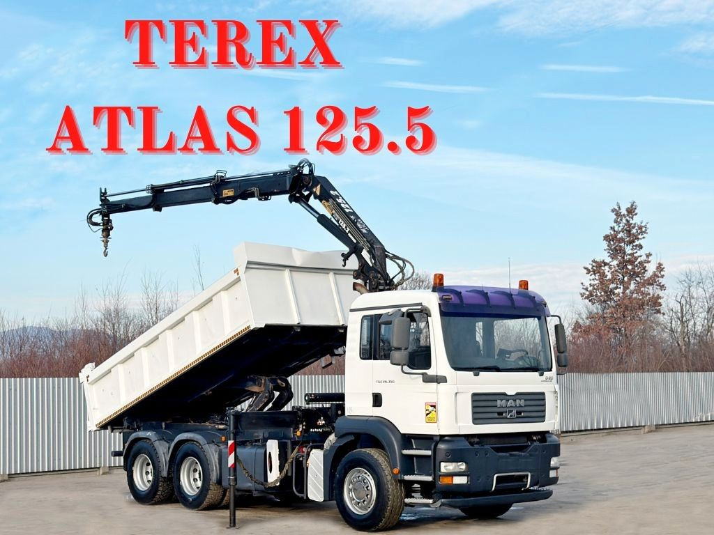 MAN TGA 26.350 * KIPPER 4,90m + TEREX ATLAS * 6x4 * - Φορτηγό ανατρεπόμενο, Φορτηγό με γερανό: φωτογραφία 1 MAN TGA 26.350 * KIPPER 4,90m + TEREX ATLAS * 6x4 * - Φορτηγό ανατρεπόμενο, Φορτηγό με γερανό: φωτογραφία 1