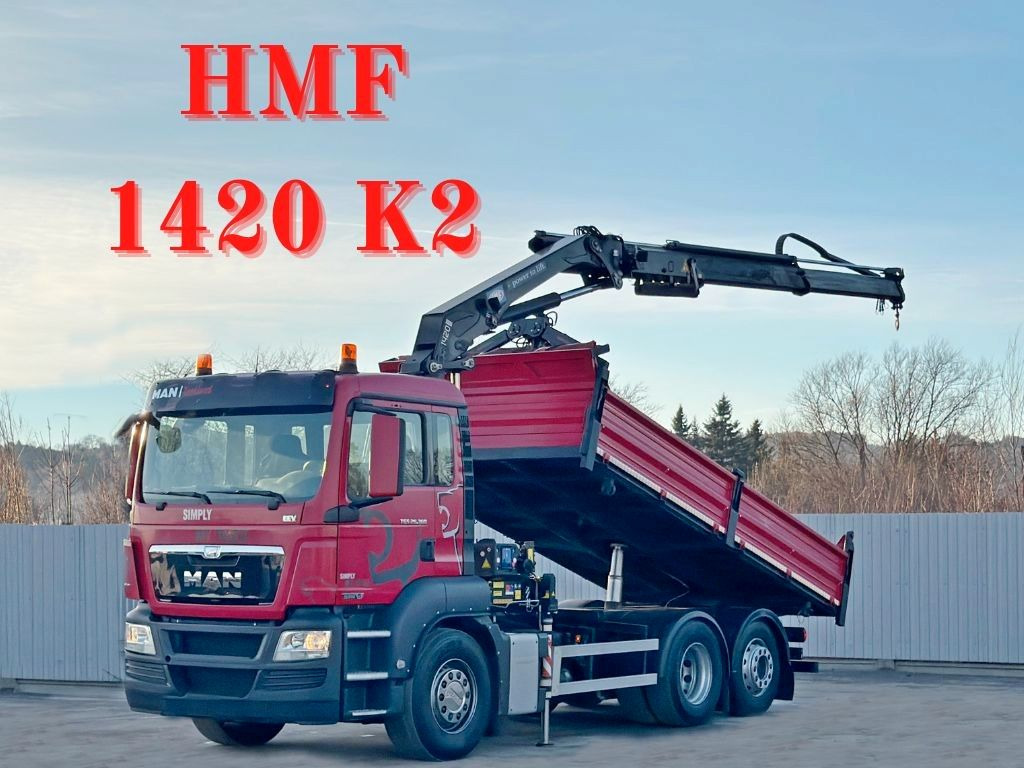 MAN TGS 26.360 Kipper 5,15m*HMF 1420 K2 + FUNK/6x2 - Φορτηγό με γερανό: φωτογραφία 1 MAN TGS 26.360 Kipper 5,15m*HMF 1420 K2 + FUNK/6x2 - Φορτηγό με γερανό: φωτογραφία 1