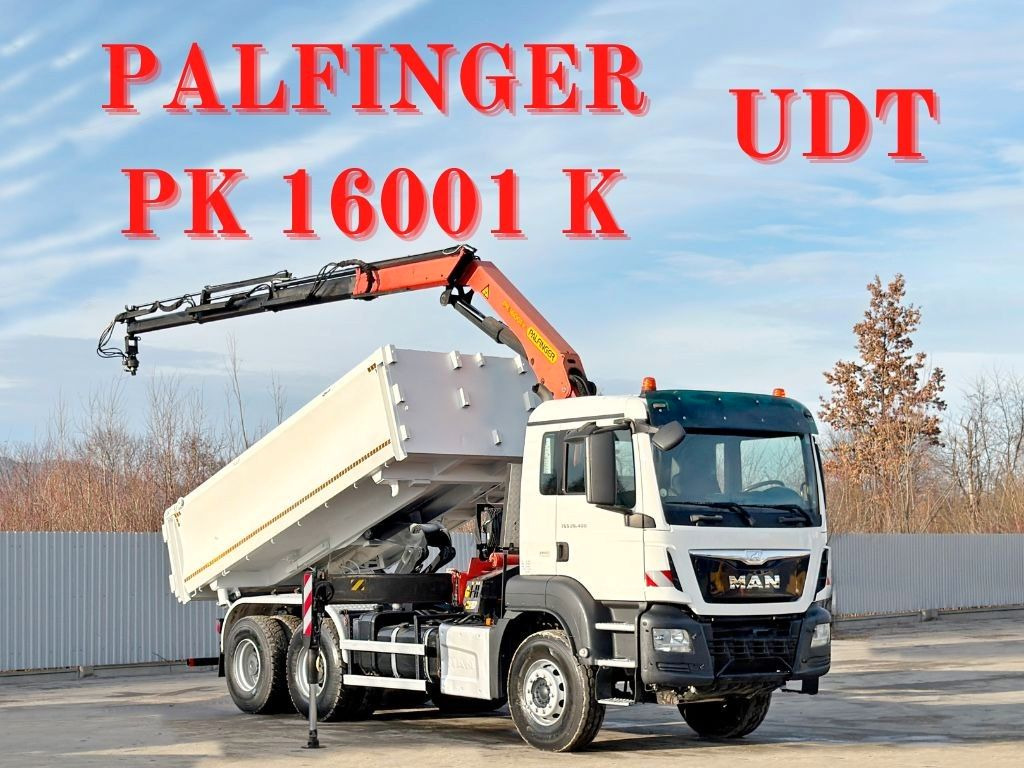 MAN TGS 26.400 * PALFINGER PK 16001 K + FUNK * 6x4 - Φορτηγό ανατρεπόμενο, Φορτηγό με γερανό: φωτογραφία 1 MAN TGS 26.400 * PALFINGER PK 16001 K + FUNK * 6x4 - Φορτηγό ανατρεπόμενο, Φορτηγό με γερανό: φωτογραφία 1