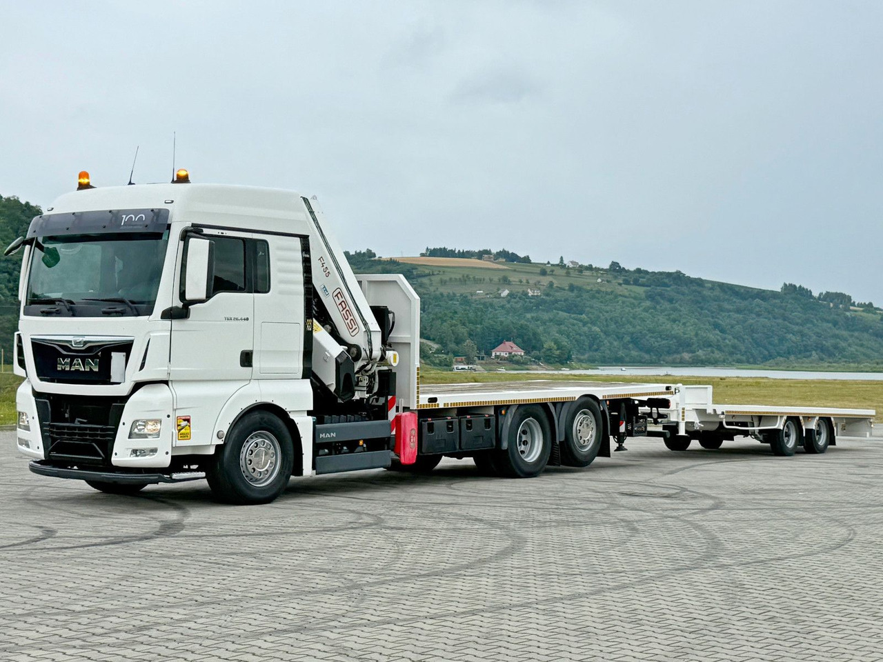 MAN TGX 26.440 * FASSI F455A.2.26E + FUNK + Anhänger - Φορτηγό με γερανό: φωτογραφία 3 MAN TGX 26.440 * FASSI F455A.2.26E + FUNK + Anhänger - Φορτηγό με γερανό: φωτογραφία 3