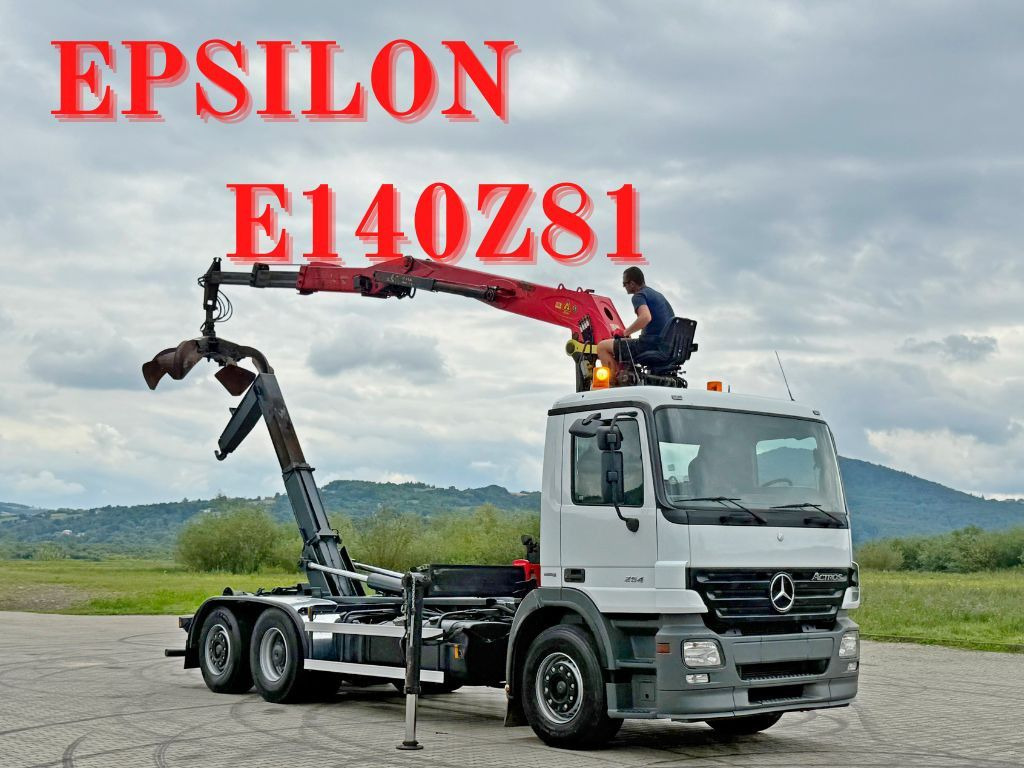 Mercedes-Benz ACTROS 2541 * ABROLLKIPPER * EPSILON E140Z81*TOP - Φορτηγό φόρτωσης γάντζου, Φορτηγό με γερανό: φωτογραφία 1 Mercedes-Benz ACTROS 2541 * ABROLLKIPPER * EPSILON E140Z81*TOP - Φορτηγό φόρτωσης γάντζου, Φορτηγό με γερανό: φωτογραφία 1