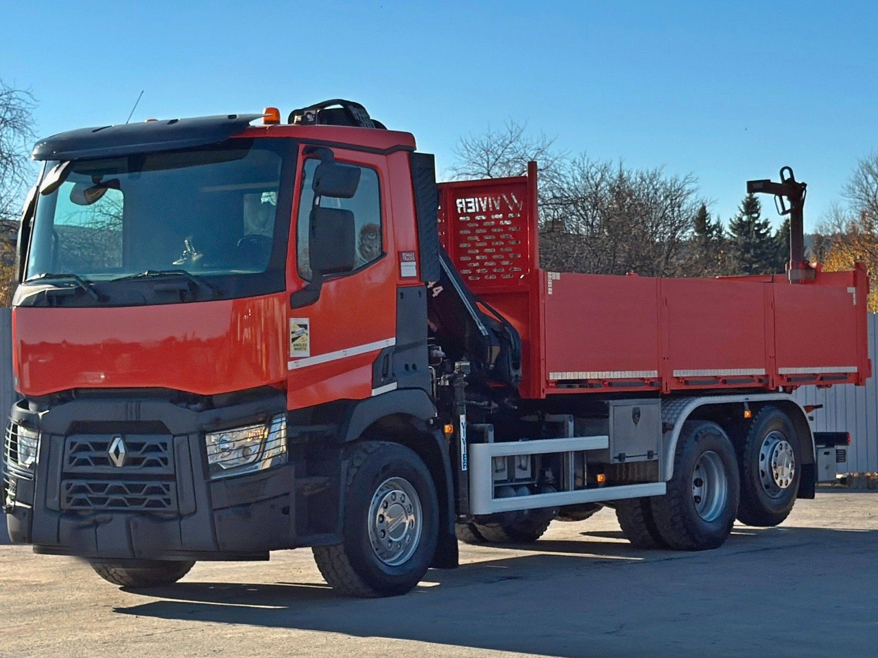 Renault C430 * HIAB 144 BS - 3 HIDUO+ FUNK/ 6x2 - Φορτηγό ανατρεπόμενο, Φορτηγό με γερανό: φωτογραφία 4 Renault C430 * HIAB 144 BS - 3 HIDUO+ FUNK/ 6x2 - Φορτηγό ανατρεπόμενο, Φορτηγό με γερανό: φωτογραφία 4