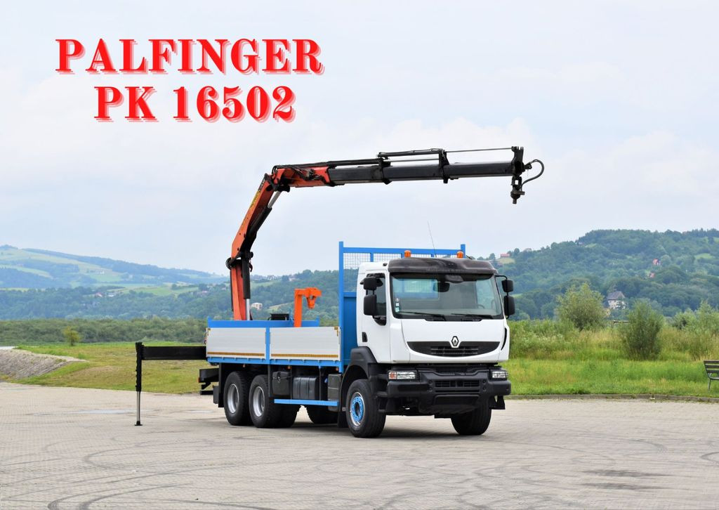 Renault KERAX 370 *PK 16502 + FUNK / 6x4 * TOP - Φορτηγό με γερανό, Φορτηγό με ανοιχτή καρότσα: φωτογραφία 1 Renault KERAX 370 *PK 16502 + FUNK / 6x4 * TOP - Φορτηγό με γερανό, Φορτηγό με ανοιχτή καρότσα: φωτογραφία 1