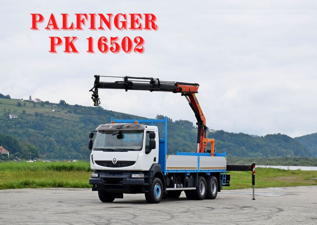 Renault KERAX 370 *PK 16502 + FUNK / 6x4 * TOP - Φορτηγό με γερανό, Φορτηγό με ανοιχτή καρότσα: φωτογραφία 1 Renault KERAX 370 *PK 16502 + FUNK / 6x4 * TOP - Φορτηγό με γερανό, Φορτηγό με ανοιχτή καρότσα: φωτογραφία 1