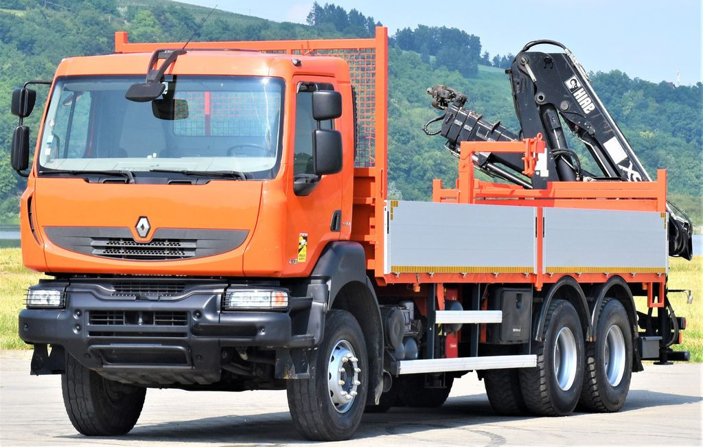 Renault KERAX 410 * HIAB 144 B-3 HIDUO / 6x4 * TOP - Φορτηγό με γερανό, Φορτηγό με ανοιχτή καρότσα: φωτογραφία 4 Renault KERAX 410 * HIAB 144 B-3 HIDUO / 6x4 * TOP - Φορτηγό με γερανό, Φορτηγό με ανοιχτή καρότσα: φωτογραφία 4