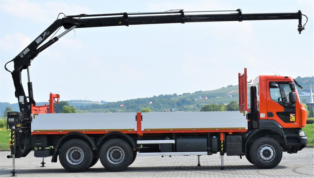 Renault KERAX 410 * HIAB 144 B-3 HIDUO / 6x4 * TOP - Φορτηγό με γερανό, Φορτηγό με ανοιχτή καρότσα: φωτογραφία 5 Renault KERAX 410 * HIAB 144 B-3 HIDUO / 6x4 * TOP - Φορτηγό με γερανό, Φορτηγό με ανοιχτή καρότσα: φωτογραφία 5