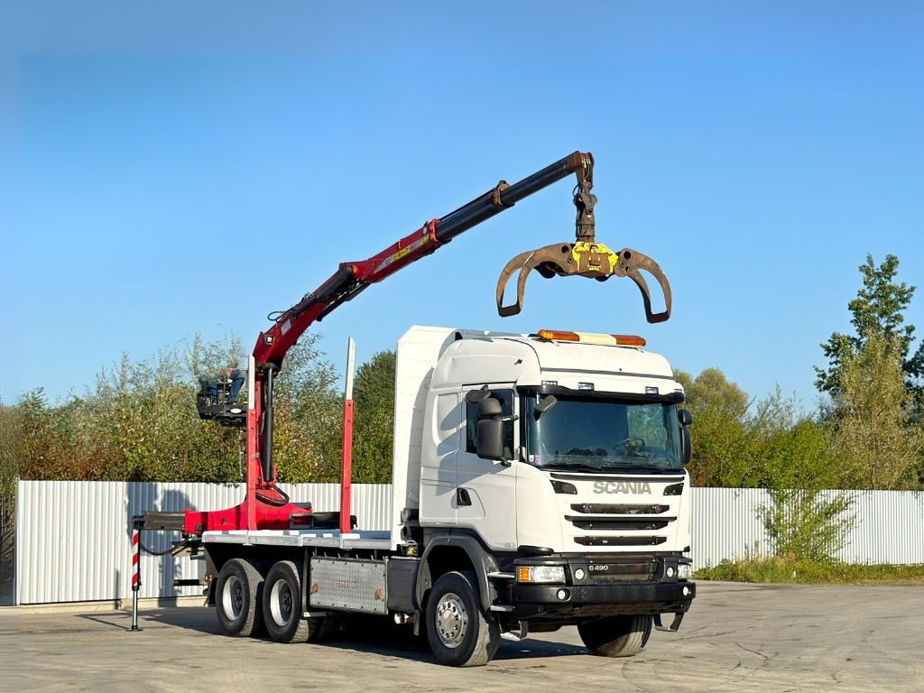 Scania G490* HOLZTRANSPORTER * PENZ 12Z8.70* 6x6 - Φορτηγό με γερανό: φωτογραφία 2 Scania G490* HOLZTRANSPORTER * PENZ 12Z8.70* 6x6 - Φορτηγό με γερανό: φωτογραφία 2