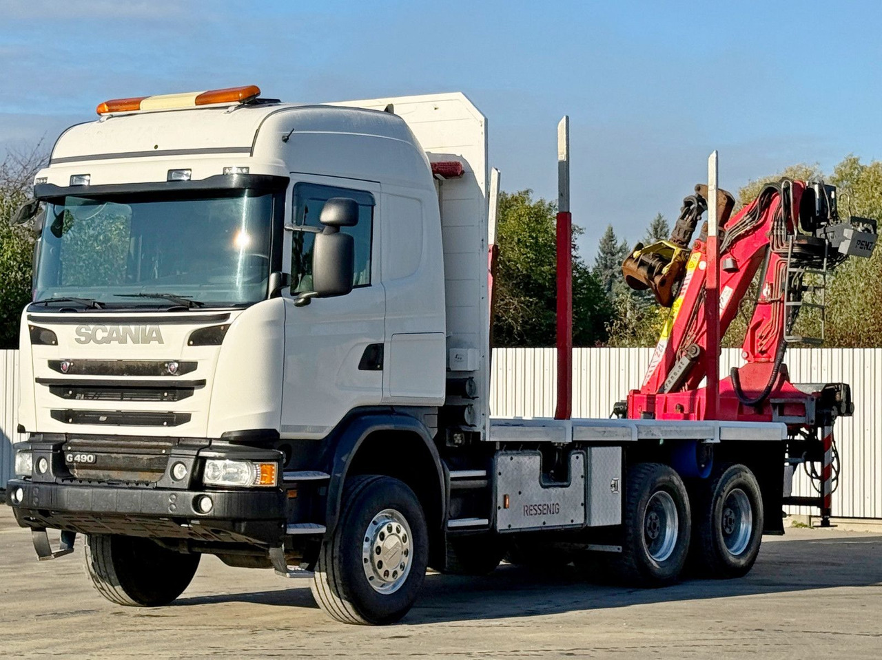 Scania G490* HOLZTRANSPORTER * PENZ 12Z8.70* 6x6 - Φορτηγό ξυλείας, Φορτηγό με γερανό: φωτογραφία 4 Scania G490* HOLZTRANSPORTER * PENZ 12Z8.70* 6x6 - Φορτηγό ξυλείας, Φορτηγό με γερανό: φωτογραφία 4