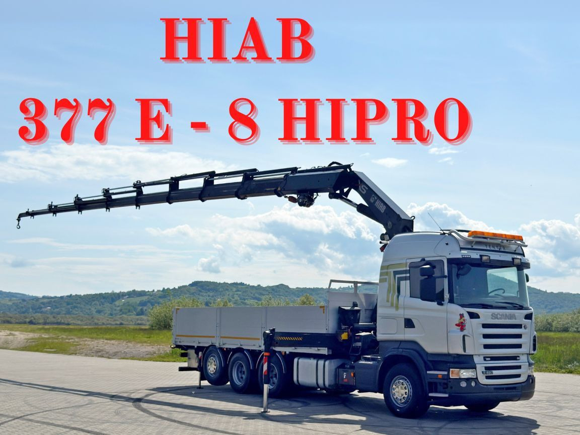 Scania R480 PRITSCHE 6,85m *HIAB 377 E-8 HIPRO/FUNK*8x4 - Φορτηγό με γερανό: φωτογραφία 1 Scania R480 PRITSCHE 6,85m *HIAB 377 E-8 HIPRO/FUNK*8x4 - Φορτηγό με γερανό: φωτογραφία 1