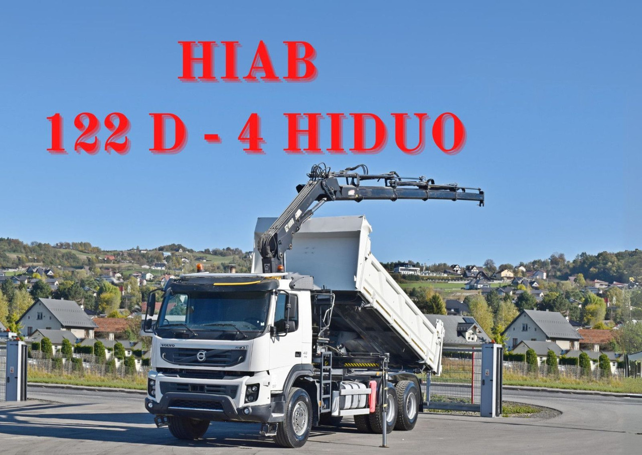 Volvo FMX 410 Kipper 5,20m*HIAB 122 D-4 HIDUO/FUNK*6x4 - Φορτηγό με γερανό: φωτογραφία 1 Volvo FMX 410 Kipper 5,20m*HIAB 122 D-4 HIDUO/FUNK*6x4 - Φορτηγό με γερανό: φωτογραφία 1